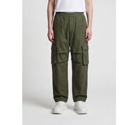 BARROW Pantaloni cargo in cotone con vita elasticizzata e tasche multiple S Militare