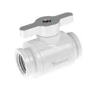 Barrow Valvola a sfera (10mm) G1/4 Zoll Kugelhahn, bianco - argento