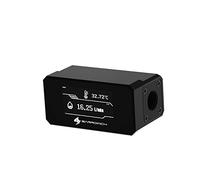 Barrowch G1/4 "Sensore di temperatura dell'acqua e misuratore di portata con display OLED FBFT07 per sistema di raffreddamento ad acqua PC (nero)