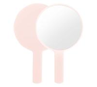 BARRU 1 pezzi Specchio con Manico- Specchio Portatile Professionale,Specchio Barbiere con Comoda Maniglia,specchio a mano, specchio tascabile rotondo per palmare, casa, uso di viaggio(rosa)