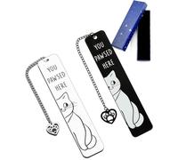 BARRU 2 pezzi Segnalibro in metallo per gatti- segnalibro personalizzato per donne,regali di Natale, regalo di compleanno,Per sempre Amici Regalo compleanno Laurea Lunga distanza Addio Ricordi
