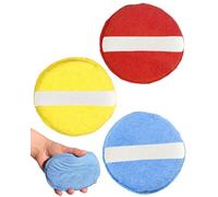 BARRU 3Pcs Spugna Lavaggio Auto,Spugna Auto Spugna Grande Pad di Lucidatura con Microfibre,Spugna Lavaggio Moto,Pad per Cere, Alternativa a Lucidatrice - 13 cm