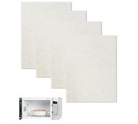 BARRU 4 Pezzi Protezione per Forno a Microonde in Mica,Piastra di Mica per Onde per Microonde,Protezione e Ricambi di Qualità Superiore per Forno a Microonde,Per Microonde e Forno,13 x 13 cm
