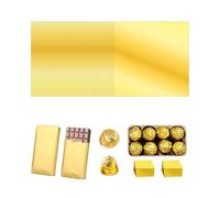 BARRU Confezione da 100 fogli di carta da regalo per cioccolatini- con retro in carta spessa, per Natale, matrimoni,Alimentari in Alluminio Conservazione di Cioccolatini e Dolci
