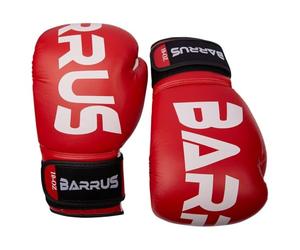 Barrus - Guantoni KickBoxing Muay Thai MMA | Guanti Pugilato Boxe Full Contact (Rosso, 10oz)