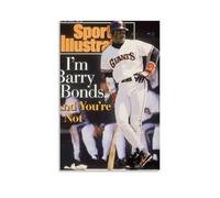 Barry Bonds, poster artistico anti schizzi per soggiorno e camera da letto, dipinti da appendere, adatti per molteplici scenari, non c'è bisogno di perforare, facile da installare, adatto per regali e