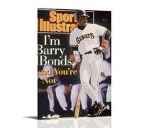 Barry Bonds - Poster artistico anti schizzi per soggiorno e camera da letto, dipinti da appendere adatti per molteplici scenari, non c'è bisogno di perforare, facile da installare, adatto per regali e