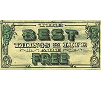 Barry Goodman Best things in life are free 50 x 100 cm stampa artistica, multicolore