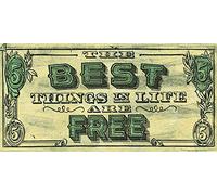 Barry Goodman Best things in life are free 50 x 100 cm stampa su tela, multicolore