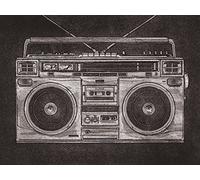 Barry Goodman Tela di Registrazione 60 x 80 cm, Modello Tela Ghetto Blaster