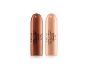 Barry M Flawless Chisel Cheeks Duo Bronzer e Illuminante in Crema 2x5 g - Blush in Stick