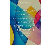 Barry Rosenfeld Cultural and Linguistic Considerations in Forensic M (Tascabile)