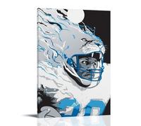 Barry Sanders, Dipinti decorativi impermeabili e antimacchia, poster ad alta definizione, adatti per molteplici scenari in salotti, camere da letto e uffici, stile cornice, 30 x 45 cm