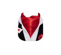 Barry.Wang - Set da uomo composto da cravatta in seta con nodo Ascot, fazzoletto da tasca quadrato e gemelli, tinta unita, motivo Paisley, per matrimoni, business, feste classiche floreali, Rosso puro