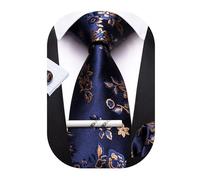 Barry.Wang Set di cravatte in tessuto per uomo con animali divertenti, designer, con astuccio, cravatta casual da collo per uomo, Taglia unica