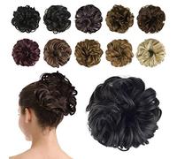BARSDAR Capelli Chignon Finti Extension Elastico Posticcio per Capelli Chignon Mossi Ricci Disordinato Sintetici Extension per Chignon Coda di Cavallo per Donna Ragazze