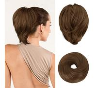 BARSDAR Chignon Coda di Cavallo Extension per Capelli, Elastico Posticcio per Capelli Chignon Dritto Corto Coda di Cavallo Bun Extension per Donna Ragazze