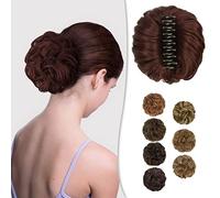 BARSDAR Parrucchino per Chignon Disordinato con Clip ad Artiglio, Clip in Ricci Capelli Estensioni per Chignon Sintetica Ondulato Capelli Coda di Cavallo Updo Capelli Chignon per Donne
