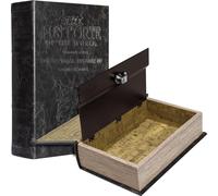 Barska Antico Libro Scatola di Blocco con Serratura a Chiave Nero