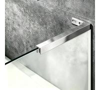 BarStabilizzatrice per Box Doccia Asta di Supporto in Vetro a Forma di L | Asta di Supporto per Pannello in Vetro in Acciaio Inox, Asta Fissa per Parete Doccia Senza Telaio
