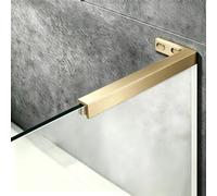 BarStabilizzatrice per Box Doccia Asta di Supporto in Vetro a Forma di L | Asta di Supporto per Pannello in Vetro in Acciaio Inox, Asta Fissa per Parete Doccia Senza Telaio