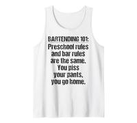 Bartender Bartending 101 Regole Bar Prescolare Nero Canotta
