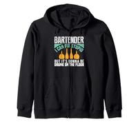 Bartender I Can Fix Stupid Funny Bartending Alcoholic Drink Felpa con Cappuccio