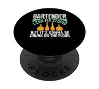 Bartender I Can Fix Stupid Funny Bartending Alcoholic Drink PopSockets PopGrip Adesivo