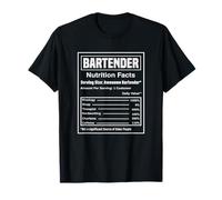 Bartender Valori nutrizionali Divertente Terapista del Carisma Maglietta