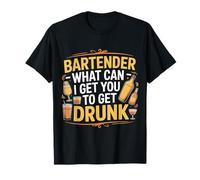 Bartender What Can I Get You To Get Drunk Mixologo - Maglietta