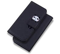 Bartern Cover per iPhone 7/8/SE 2020/SE 2022,Cartone Animato Panda Flip Wallet Case in Pelle con Slot per Schede Magnetica a Scatto e Funzione Di Appoggio,Custodia per iPhone SE 2./3.,Nero