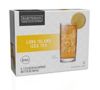 Bartesian Long Island - Set di 8 capsule per cocktail a base di tè freddo, miscelatori analcolici per miscelare con alcolici, per cocktail, per cocktail Bartesian