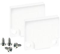 Barthelme Bardolino 62398613_9010 - Set di tappi terminali in alluminio (lunghezza x larghezza x altezza): 3 x 18,4 x 19,7 mm, 2 pezzi.