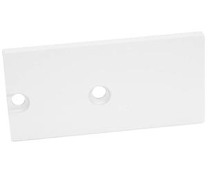 Barthelme BARdolino Muro 62399536_9010 - Set di tappi terminali in alluminio (lunghezza x larghezza x altezza): 2 x 18,4 x 37,3 mm, 2 pezzi
