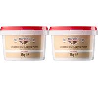 Bartoline Mastice per vetri all'olio di lino 1 kg - Sigillante multiuso per finestre e telai - Ideale per telai in legno e metallo (Confezione da 2)