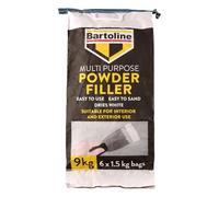 Bartoline Stucco multiuso in polvere 1,5 kg x 6 - Finitura resistente e liscia per intonaco, legno, mattoni e pietra - Facile da miscelare e levigare