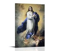 Bartolomé Esteban Murillo L'Immacolata Concezione di El EscorialStampa artistica moderna stile retrò decorazione da parete soggiorno cucina bar poster impermeabile 40 x 60 cm con cornice