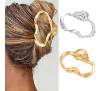 BARTOSI Fermagli per capelli in metallo, color oro, antiscivolo, accessori per capelli per donne e ragazze (confezione da 2)