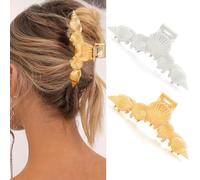 BARTOSI Fermagli per capelli in metallo dorato con conchiglia, per capelli, accessori per capelli alla moda per donne (confezione da 2)