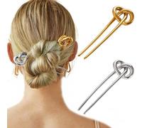 BARTOSI Forcine per capelli francesi in metallo per Updos a forma di U, accessori per capelli alla moda per donne e ragazze (confezione da 2)