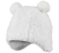 Barts Berretto Invernale Cappello IN Pile Bianco Elisa Pon-Pon Riscaldamento