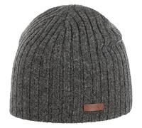 Barts Haakon Lambswool Cuffia a Maglia Beanie Invernale da Uomo Taglia Unica - Antracite