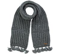 Barts Sciarpa Scaldacollo Sciarpa Invernale Grigio Solace a Maglie Grosse Frange