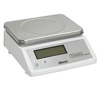 Bartscher A300117 Tavolo Rettangolo Bilancia elettronica da cucina Grigio, Argento, Bianco, 280 mm, 330 mm, 128 mm