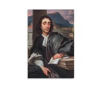 Baruch De Spinoza - Poster di filosofo olandese, 2 opere d'arte su tela, stampa artistica per decorazione moderna della casa, 50 x 75 cm