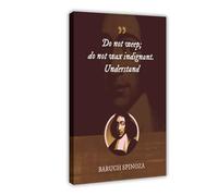 Baruch Spinoza - Poster su tela, stile classico, stile classico, 2 poster su tela, decorazione artistica da parete per soggiorno, camera da letto, decorazione con cornice, 20 x 30 cm