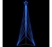 BARULUOAKLIFE Albero di Natale a LED Blu con 525 Luci e 8 Modalità Illuminazione per Decorazioni Festive Interno ed Esterno, Struttura in Acciaio Verniciato e Installazione Semplice