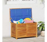 BARULUOAKLIFE Contenitore Giardino con Feritoia 90x50x56cm in Legno Massello di Acacia, Cassapanca Portaoggetti Impermeabile per Cuscini da Esterno, Mobile da Esterno Durevole