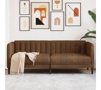 BARULUOAKLIFE Divano a 2 Posti Marrone in Similpelle Scamosciata Moderno con Imbottitura Spessa e Gambe Robuste per Soggiorno Semplice e Durevole Questo divano a due posti è il luogo