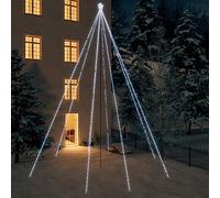 BARULUOAKLIFE Luci Albero di Natale Interni Esterni 1300 LED Bianco Freddo 8 Metri con Stella Artigianale e Prolunga 15 m, Luci Cascata Pre-illuminate con 8 Effetti Luminosi, Risparmio